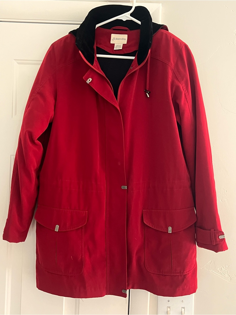 St. John's Bay burgundy Hooded lined jacket